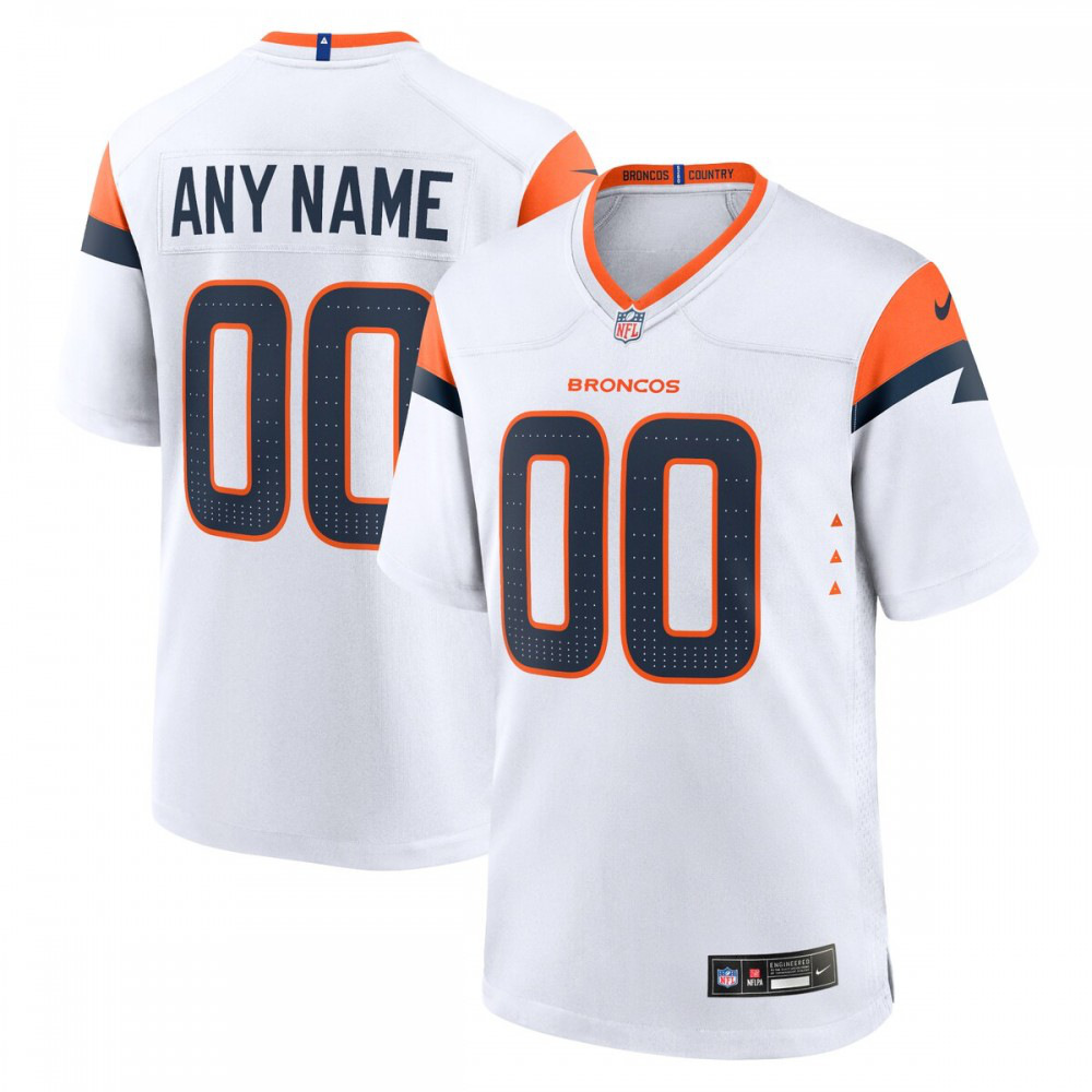 Denver Broncos Nike Custom Game Jersey - White-Profan Arena